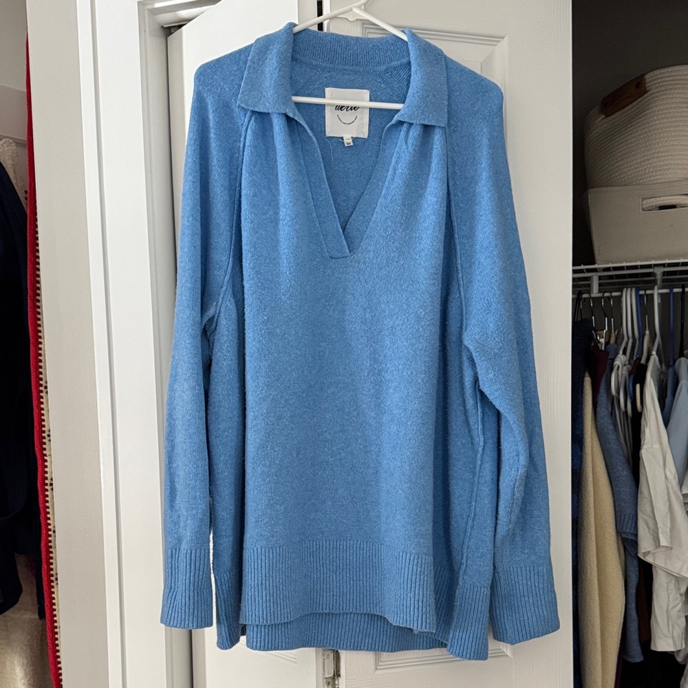 Aerie Light Blue Oversized Sweater